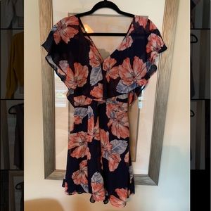 Navy floral dress. Only worn a few times